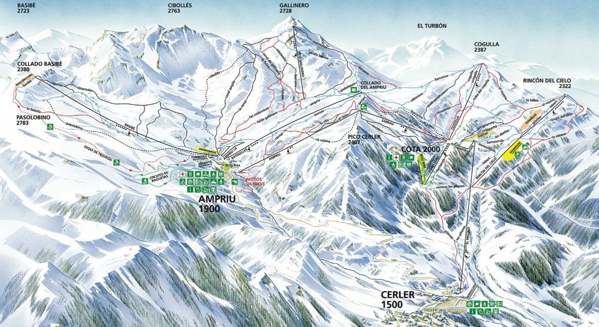 Cerler Piste Map