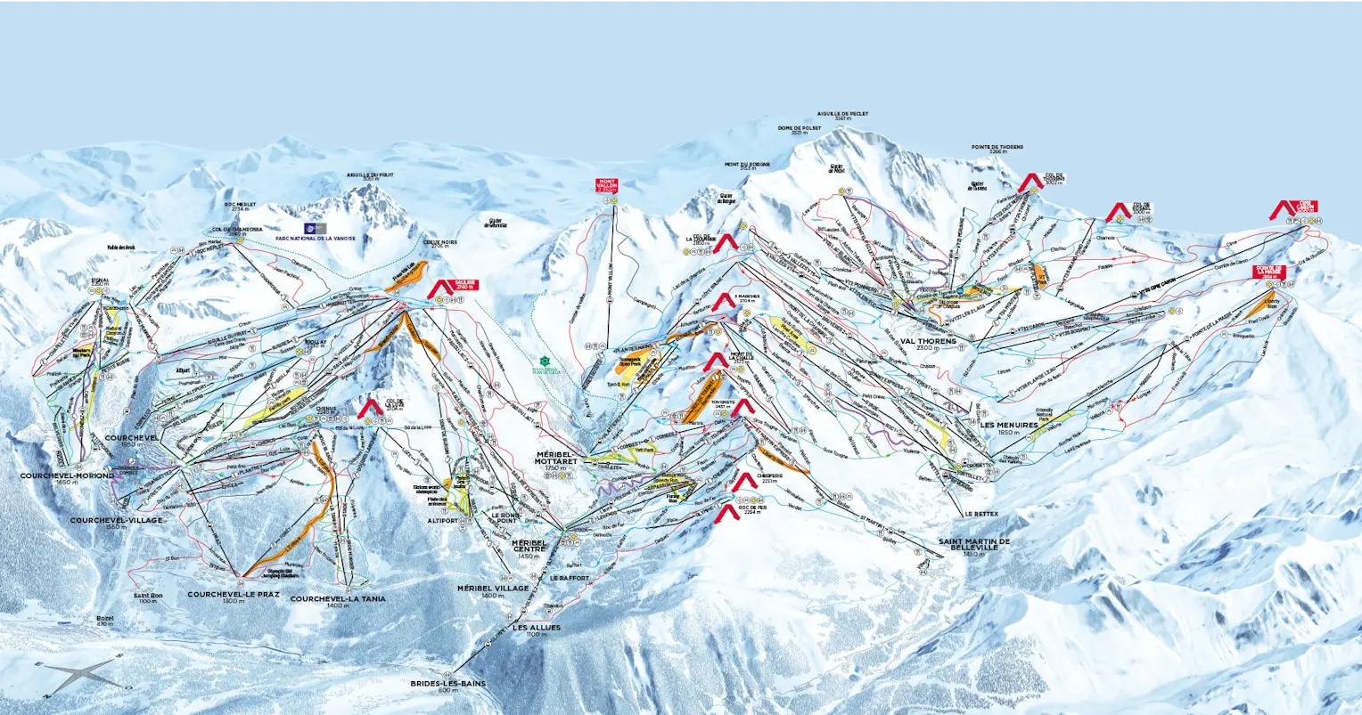 Courchevel Piste Map