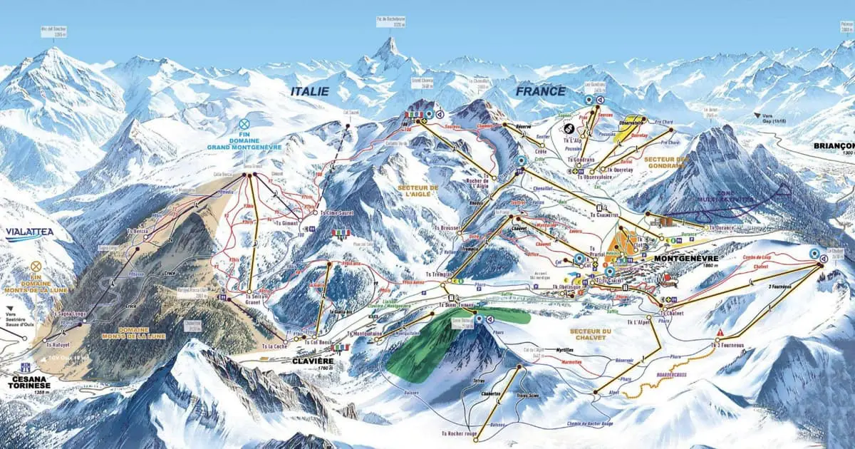 Montgenèvre-Piste-Map