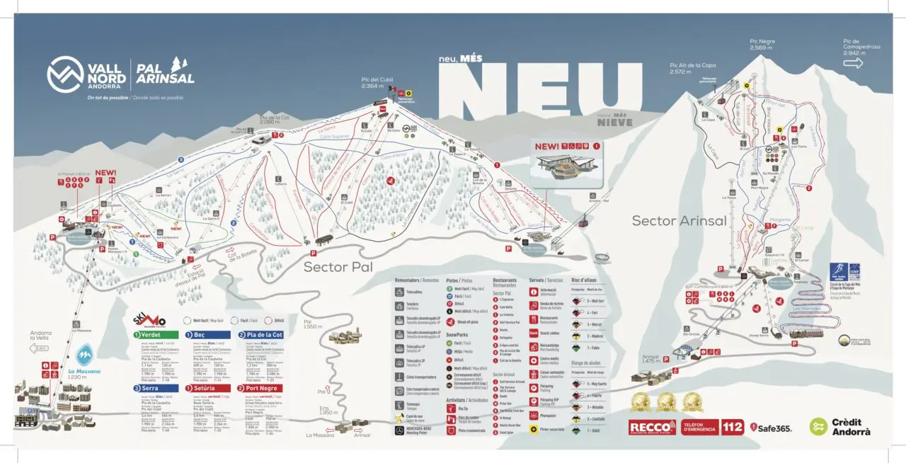 Pal Arinsal Piste Map