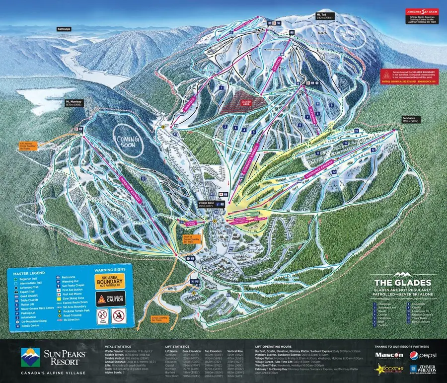 Sun Peaks Piste Map
