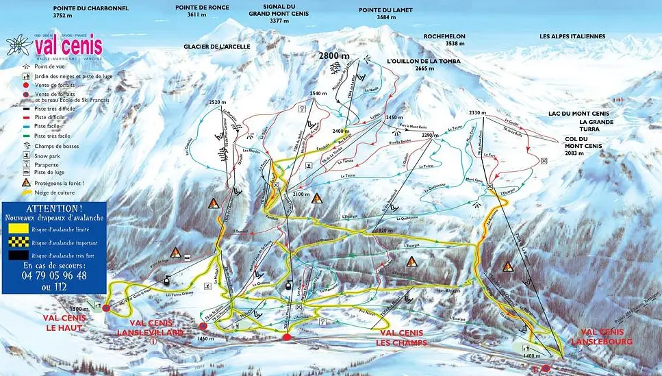 Val Cenis Piste Map