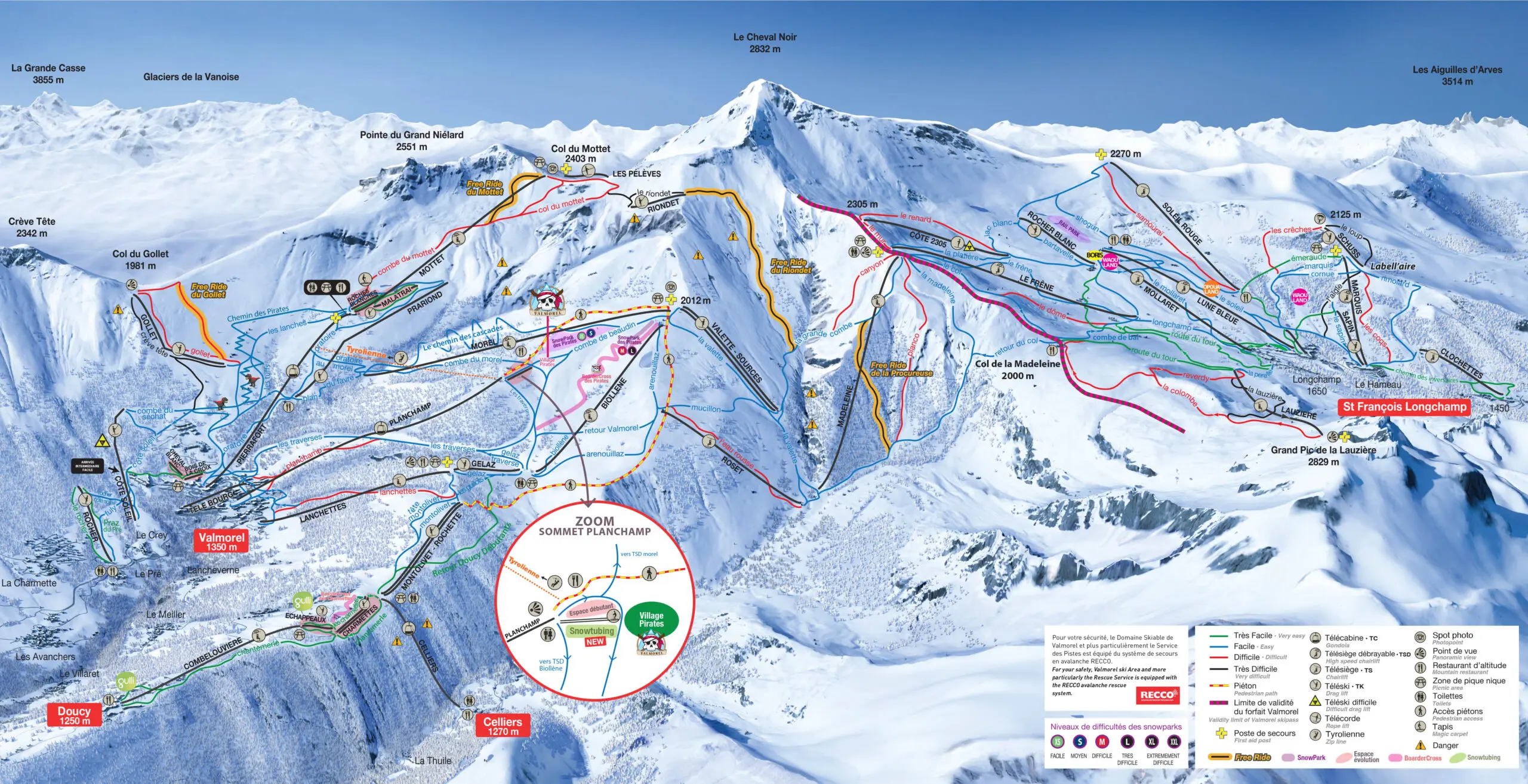 Valmorel Piste Map