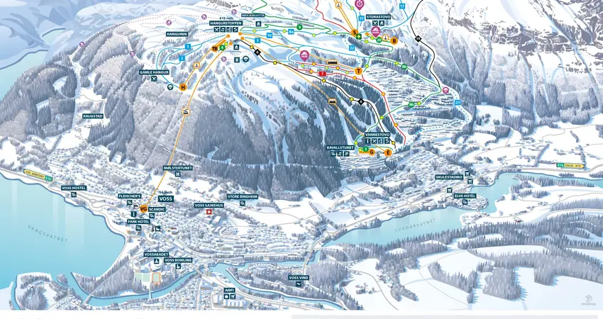 Voss Piste Map