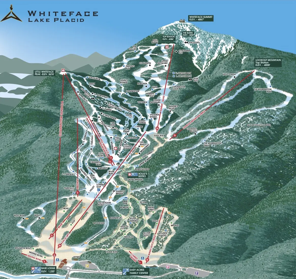 Whiteface Piste Map