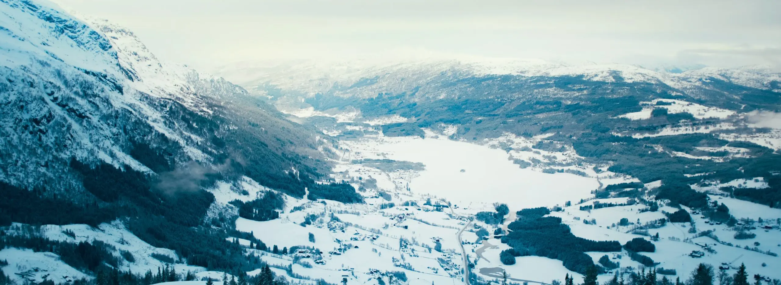 Winter landscape in Voss, Norway