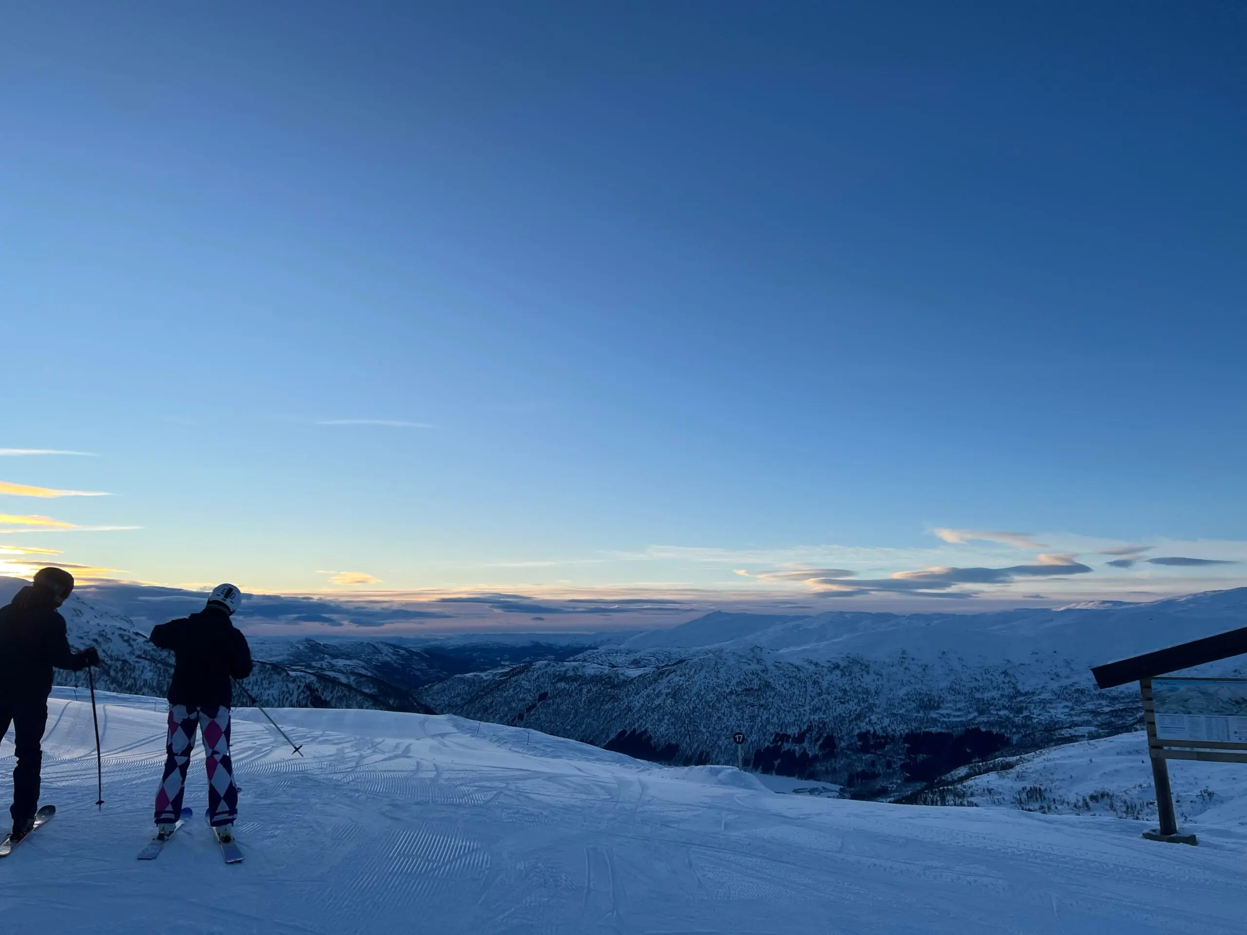 skiing mountains in Myrkdalen, bergen, norway