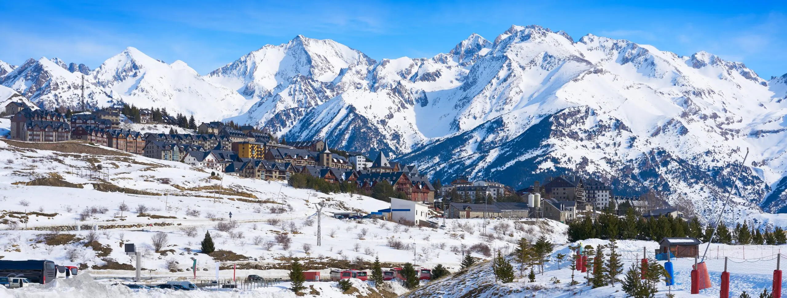 Formigal ski area in Huesca Pyrenees of Spain