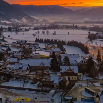 Lungau at sunrise, Austria