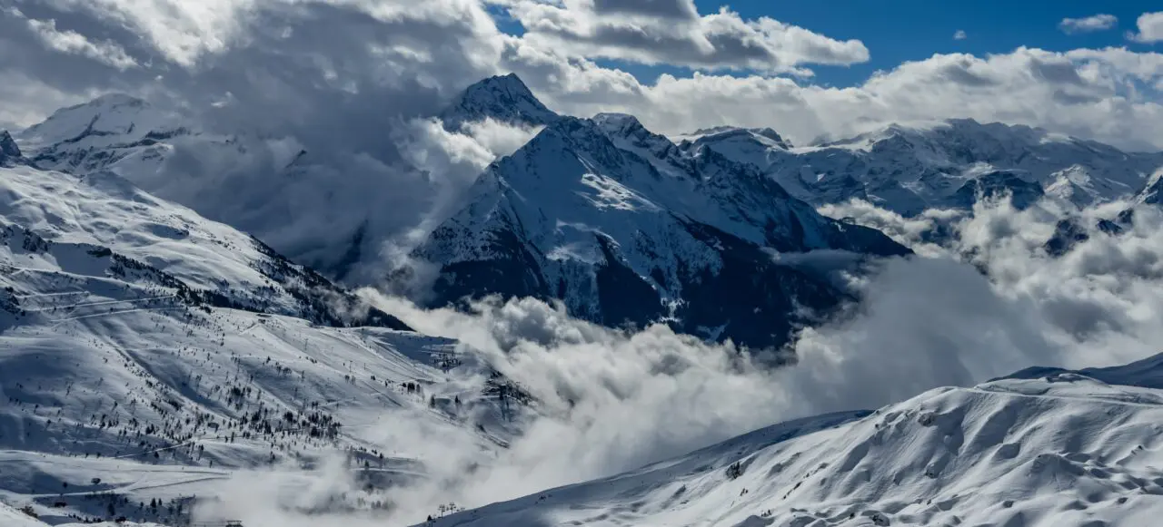 winter time at La Plagne France, Alps