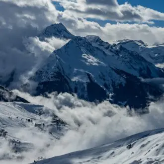 winter time at La Plagne France, Alps