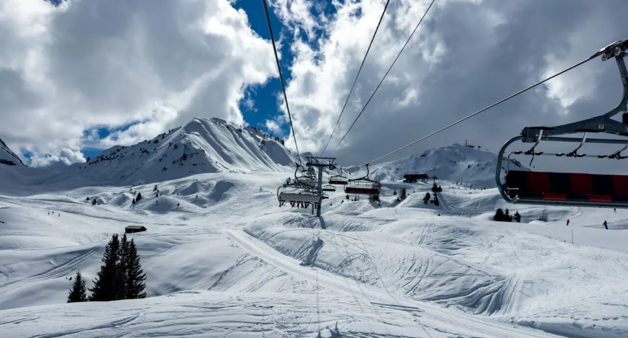 winter time at La Plagne France, Alps