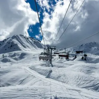 winter time at La Plagne France, Alps